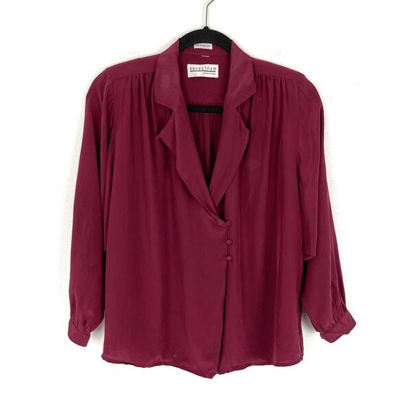 Nordstrom Point of View Womens Blouse 100% Silk Vintage 80s 90s - Picture 1 of 8